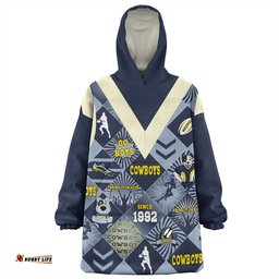North Queensland Cowboys Snug Hoodie - Argyle Patterns Style Tough Fan Rugby For Life