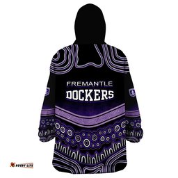 fremantle dockers freo indigenous style wearable blanket hoodie