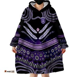 fremantle dockers freo indigenous style wearable blanket hoodie