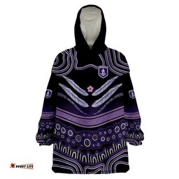 fremantle dockers freo indigenous style wearable blanket hoodie