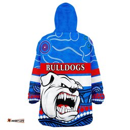 bulldogs indigenous western football wearable blanket hoodie