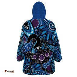 emu naidoc 2024 wearable blanket hoodie aboriginal art style