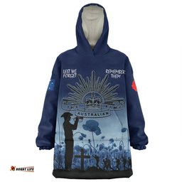 Australia Anzac Day Snug Hoodie - Lest We Forget Blue Snug Hoodie