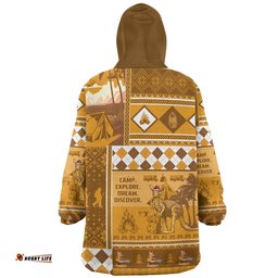 Australia Camping Christmas Snug Hoodie - Xmas Camping With Kangaroo Vintage Snug Hoodie