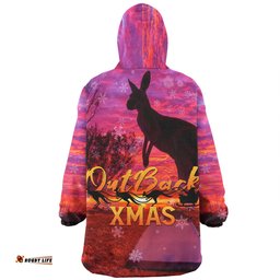 Australia Christmas Kangaroo Camping Snug Hoodie - Aussie Outback Merry Christmas Snug Hoodie