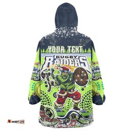 raiders rugby christmas snug hoodie custom merry viking raiders christmas indigenous wearable blanket hoodie