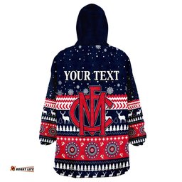 custom personalised demons christmas indigenous melbourne football wearable blanket hoodie