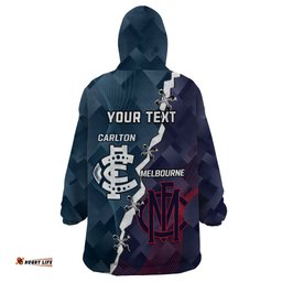 personalised demons and blues football wearable blanket hoodie sporty version