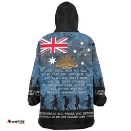 Australia Anzac Day Snug Hoodie - Australia and New Zealand Warriors All gave some Some Gave All Blue Snug Hoodie
