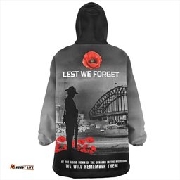 Australia Snug Hoodie At The Going Down Of The Sun We Will Remember Them