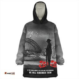 Australia Snug Hoodie At The Going Down Of The Sun We Will Remember Them