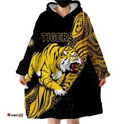custom personalised boulder city football club goldfields football indigenous tigers wearable blanket hoodie