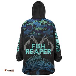Australia Fishing Custom Snug Hoodie - Fish Reaper Fish Skeleton Blue Snug Hoodie