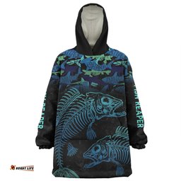 Australia Fishing Custom Snug Hoodie - Fish Reaper Fish Skeleton Blue Snug Hoodie
