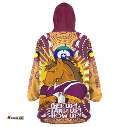 broncos rugby naidoc week snug hoodie custom traditional custodians brisbane broncos naidoc week celebrations oodie blanket