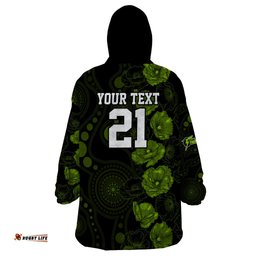 thunder cricket never forget custom wearable blanket hoodie anzac day with poppy aboriginal