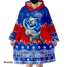 custom personalised and number bulldogs unique winter season dogs merry christmas wearable blanket hoodie