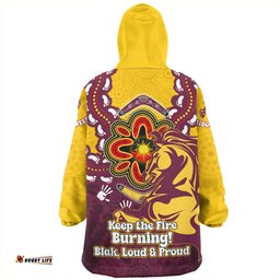 Brisbane Broncos Snug Hoodie Aboriginal Inspired Naidoc Symbol Pattern