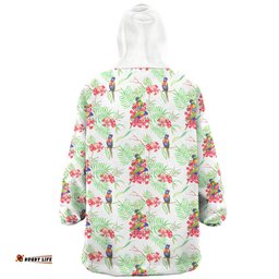 Australia Rainbow Lorikeets Snug Hoodie - Rainbow Lorikeets Colorful Tropical Exotic Flowers Snug Hoodie