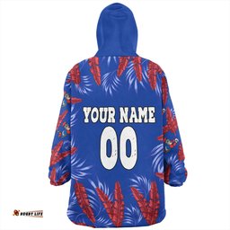 Newcastle Knights Custom Snug Hoodie - Tropical Patterns Knights Snug Hoodie