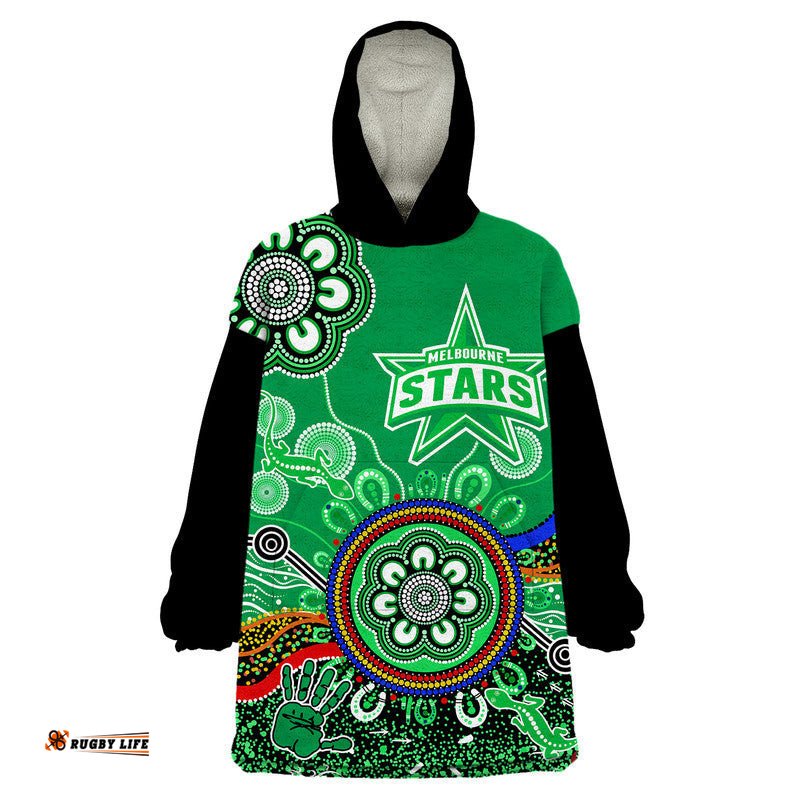 melbourne stars wearable blanket hoodie cricket indigenous aboriginal lizard version