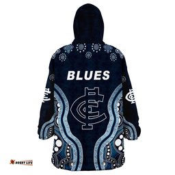 custom personalised go blues simple indigenous wearable blanket hoodie