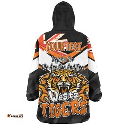 Wests Tigers Snug Hoodie - Happy Australia Day We Are One And Free