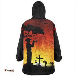 Australia Snug Hoodie Lest We Forget Horse Sunset
