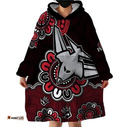 custom personalised afl essendon bombers 1872 aboriginal wearable blanket hoodie