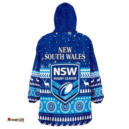 new south wales christmas nsw rugby indigenous wearable blanket hoodie