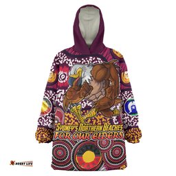 australia manly naidoc wearable blanket hoodie custom for our elders wearable blanket hoodie