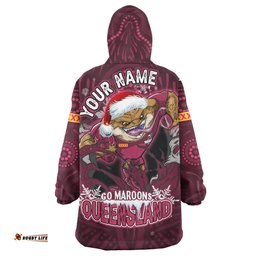 Cane Toads Christmas Snug Hoodie - Custom Cane Toads Aboriginal Inspired Snug Hoodie