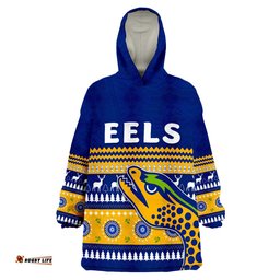 eels indigenous parramatta christmas wearable blanket hoodie