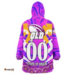 Cane Toads Team Snug Hoodie - Custom Naidoc Week and Torres Strait Aboriginal Inspired Flag Oodie Blanket