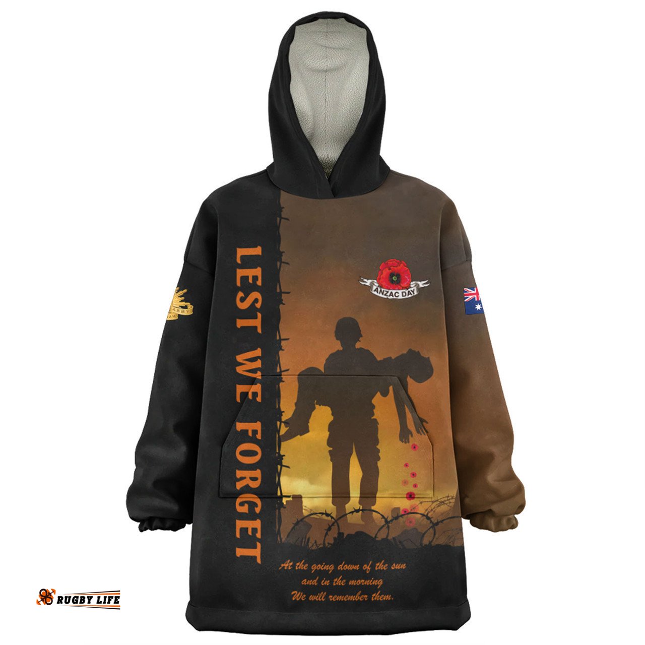 Australia Snug Hoodie Anzac Day Remember Them Today, Everyday And Always