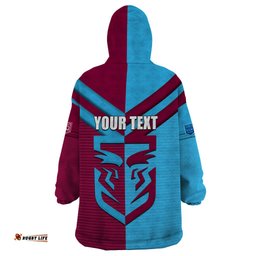 custom nsw blues vs qld maroon rugby wearable blanket hoodie