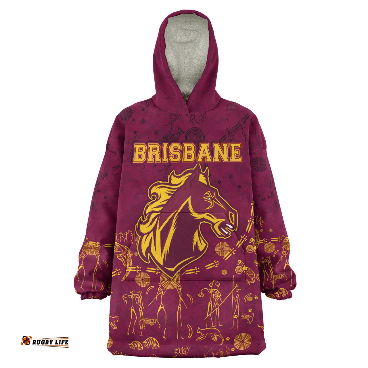 Brisbane Broncos Snug Hoodie - Custom Broncos Life Oodie