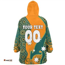 Australia Wallabies Custom Snug Hoodie - Custom Proud And Honoured Indigenous Aboriginal Inspired Gold Jersey Snug Hoodie