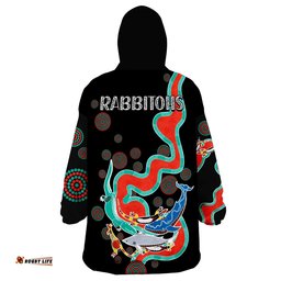 rabbitohs wearable blanket hoodie go the bunnies aboriginal