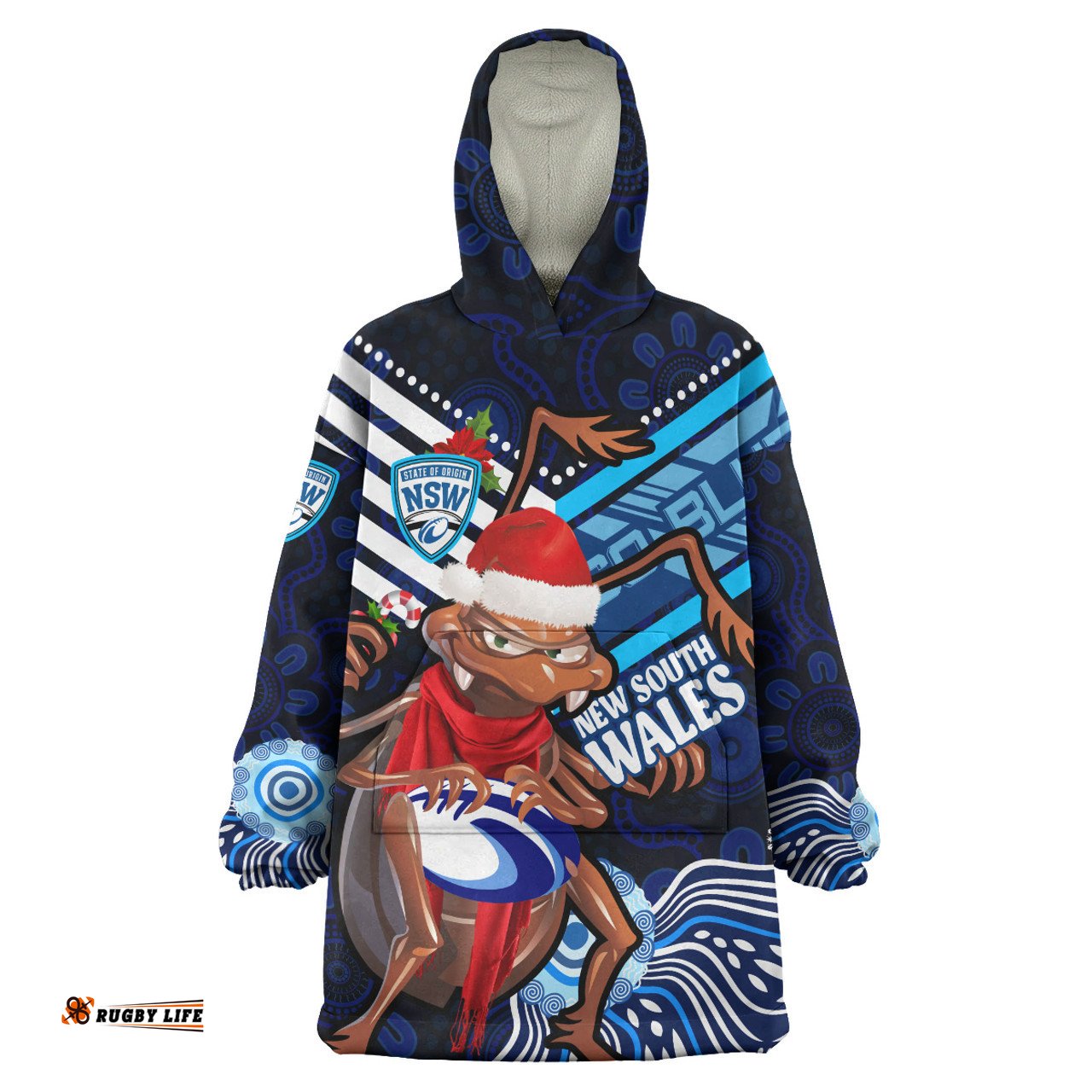 Cockroaches Snug Hoodie - Custom Aboriginal Inspired Christmas Oodie Blanket