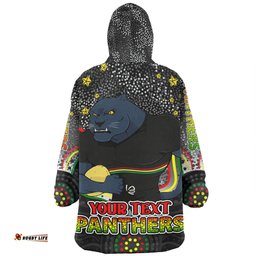 Penrith Panthers Custom Snug Hoodie - Custom With Aboriginal Inspired Style Of Dot Painting Patterns Snug Hoodie