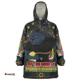 Penrith Panthers Custom Snug Hoodie - Custom With Aboriginal Inspired Style Of Dot Painting Patterns Snug Hoodie