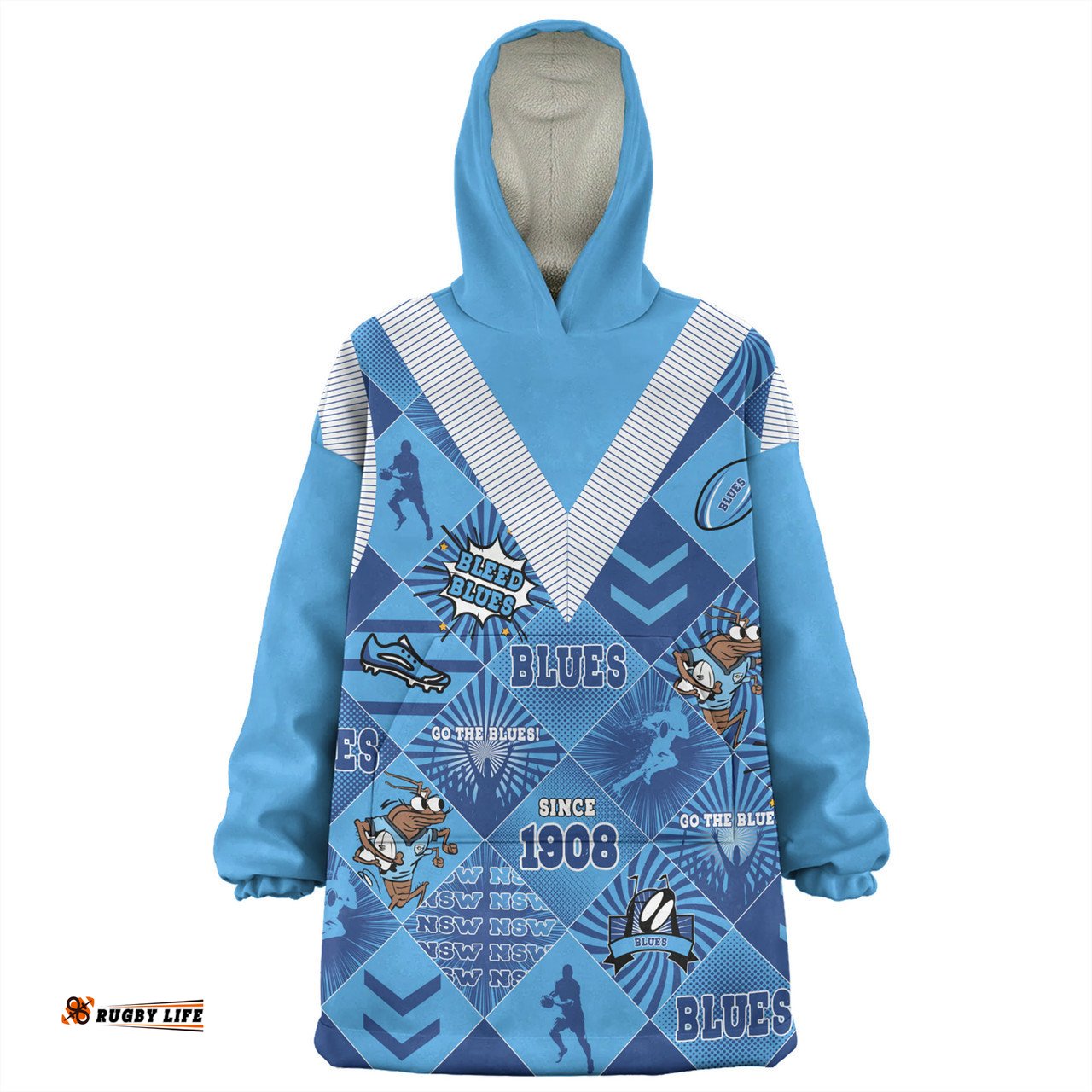 Cockroach Sport Snug Hoodie - Argyle Patterns Style Tough Fan For Life
