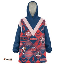 Sydney Roosters Snug Hoodie - Argyle Patterns Style Tough Fan Rugby For Life