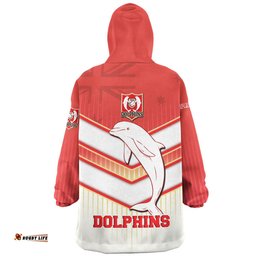Redcliffe Dolphins Snug Hoodie - Redcliffe Dolphins Macost With Australia Flag Snug Hoodie