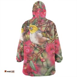 Australia Silvereye Snug Hoodie - Silvereye and Gum Blossom Snug Hoodie