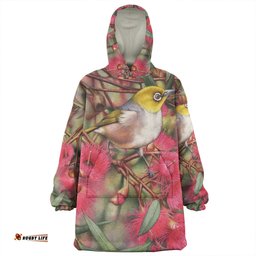 Australia Silvereye Snug Hoodie - Silvereye and Gum Blossom Snug Hoodie