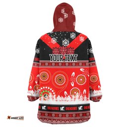 stgeorge rugby christmas snug hoodie custom dragons ugly christmas and aboriginal patterns wearable blanket hoodie