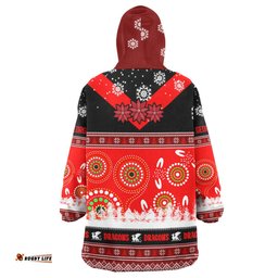 stgeorge rugby christmas snug hoodie custom dragons ugly christmas and aboriginal patterns wearable blanket hoodie