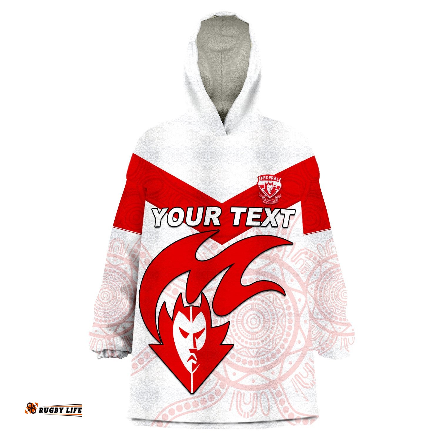 custom personalised federal demons football indigenous impressive wearable blanket hoodie